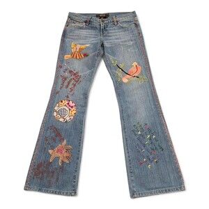Switch USA Embroidered Bootcut Jeans, Size 28